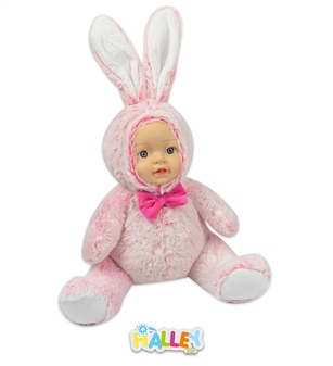 Halley Oyuncak Bebek Yüzlü Peluş Tavşan 60 Cm Pembe